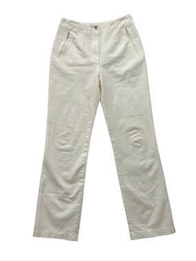 Vanilia White Straight Leg Cotton Stretch Trouser Pants EU 40 US 8 Made in Italy